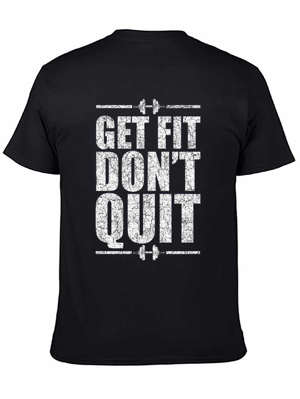 Get Fit Dont Quit Black Graphic Tee