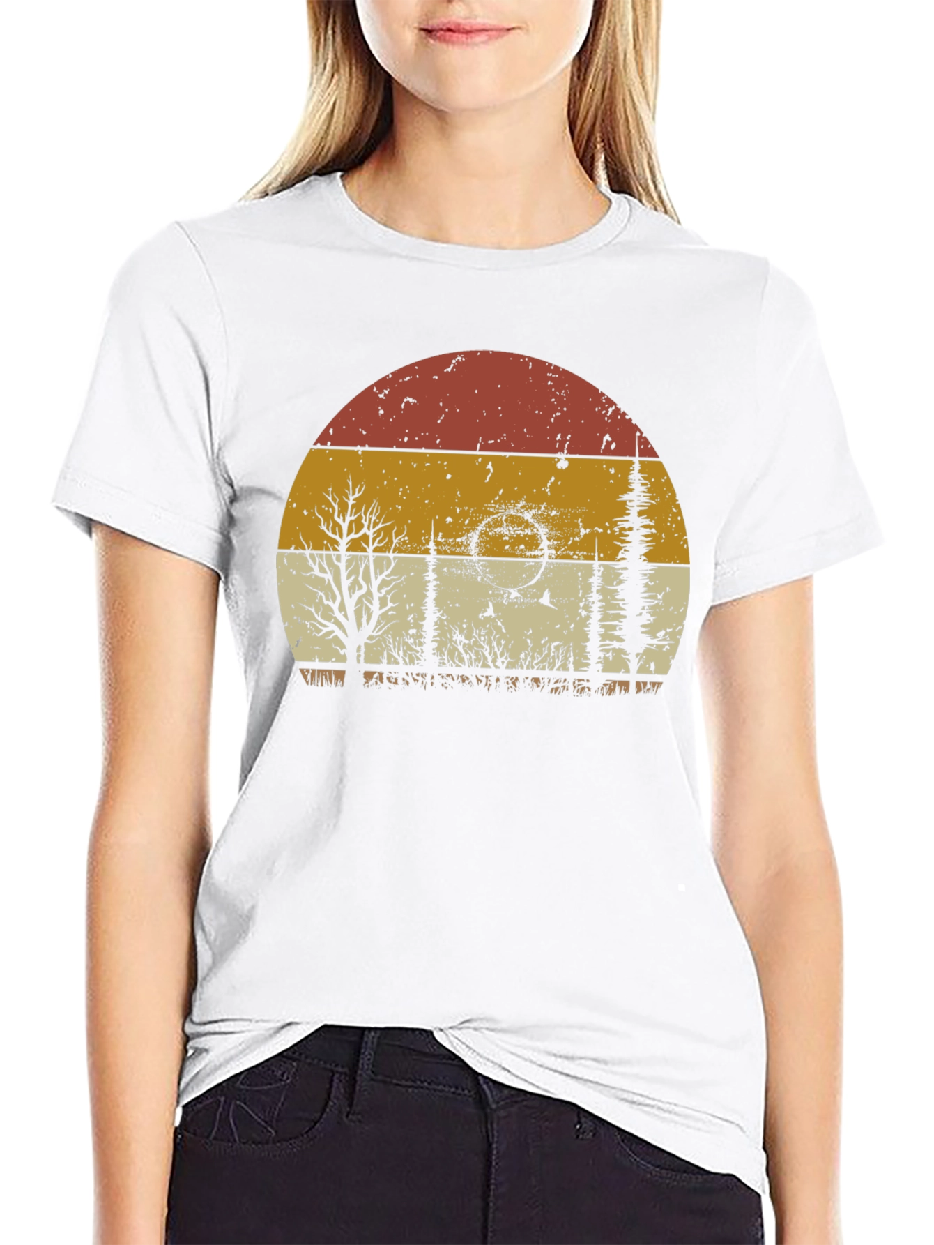 Retro Sunset Nature Graphic T-Shirt
