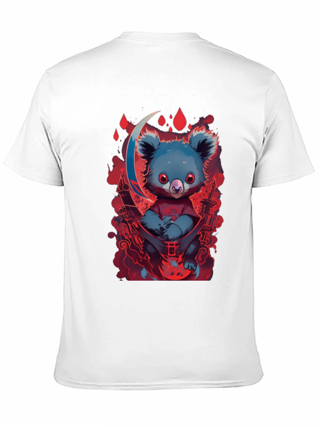 Koala Moon Graphic Tee - Unique Cartoon Animal Design