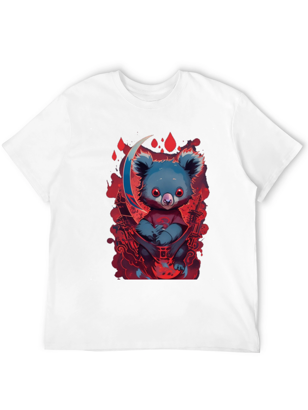 Koala Moon Graphic Tee - Unique Cartoon Animal Design