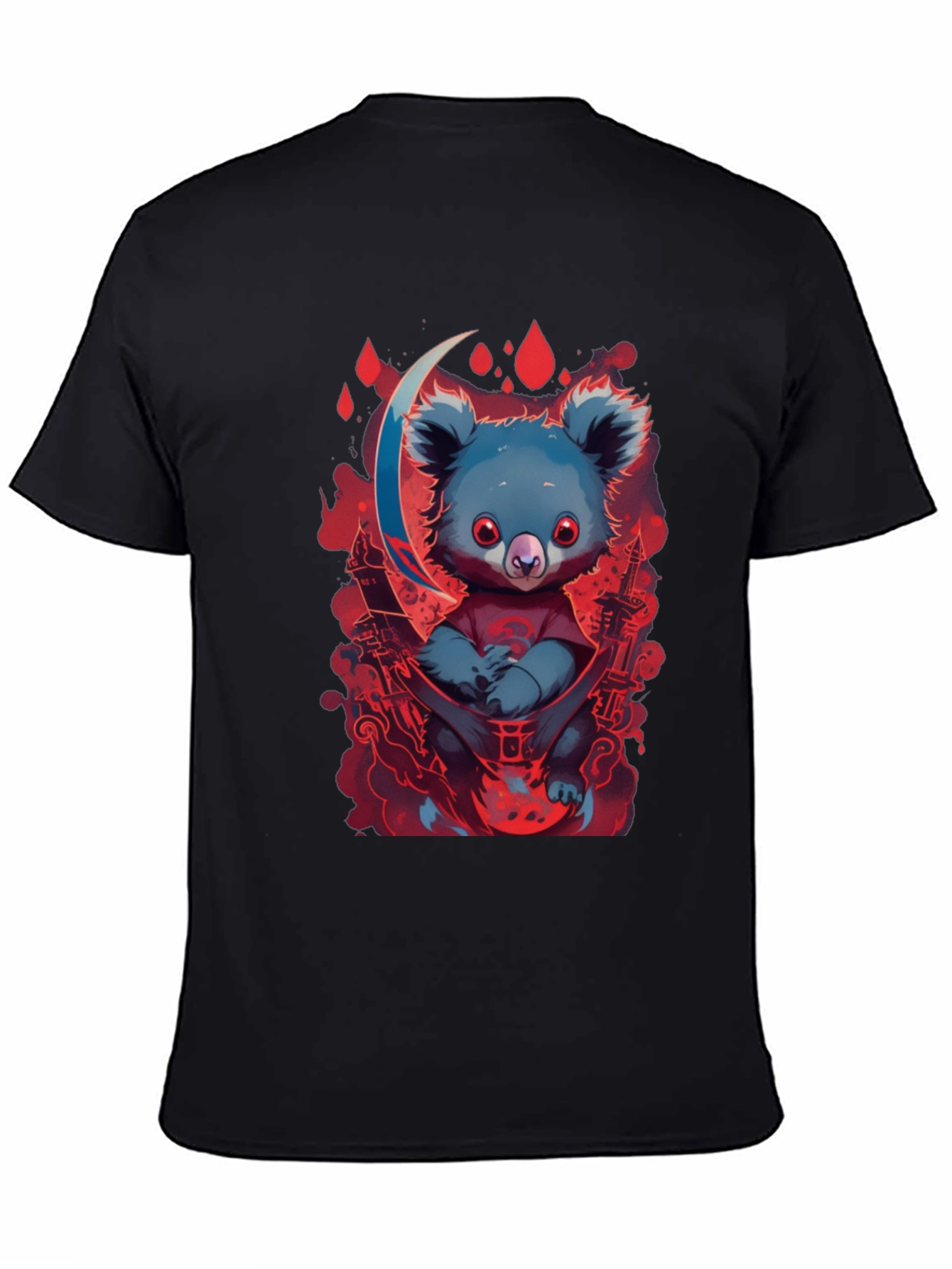 Koala Moon Graphic Tee - Unique Cartoon Animal Design