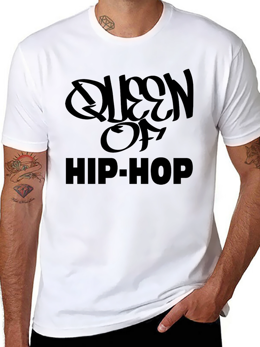 Queen of Hip Hop Black Graphic T-Shirt