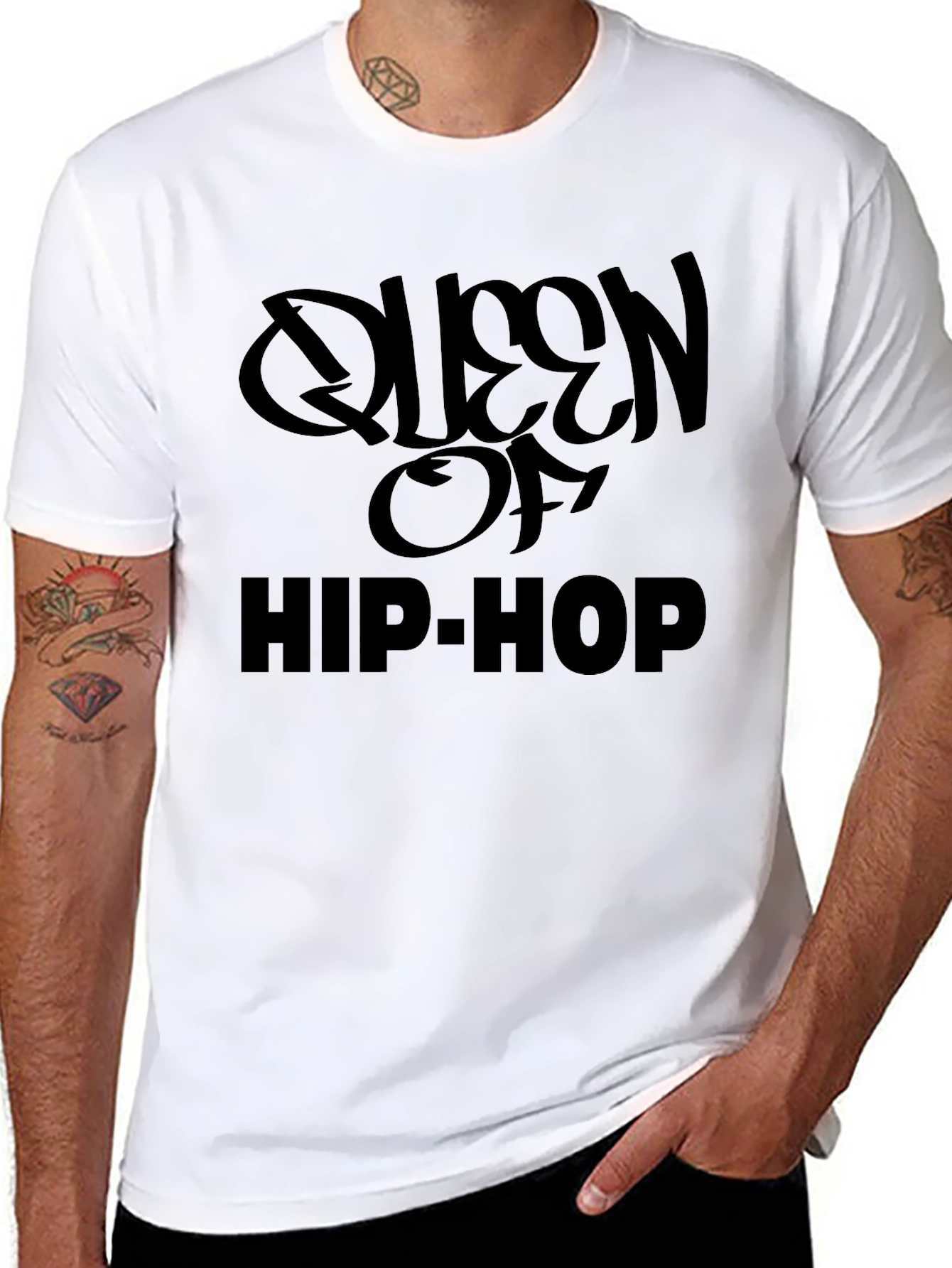 Queen of Hip Hop Black Graphic T-Shirt