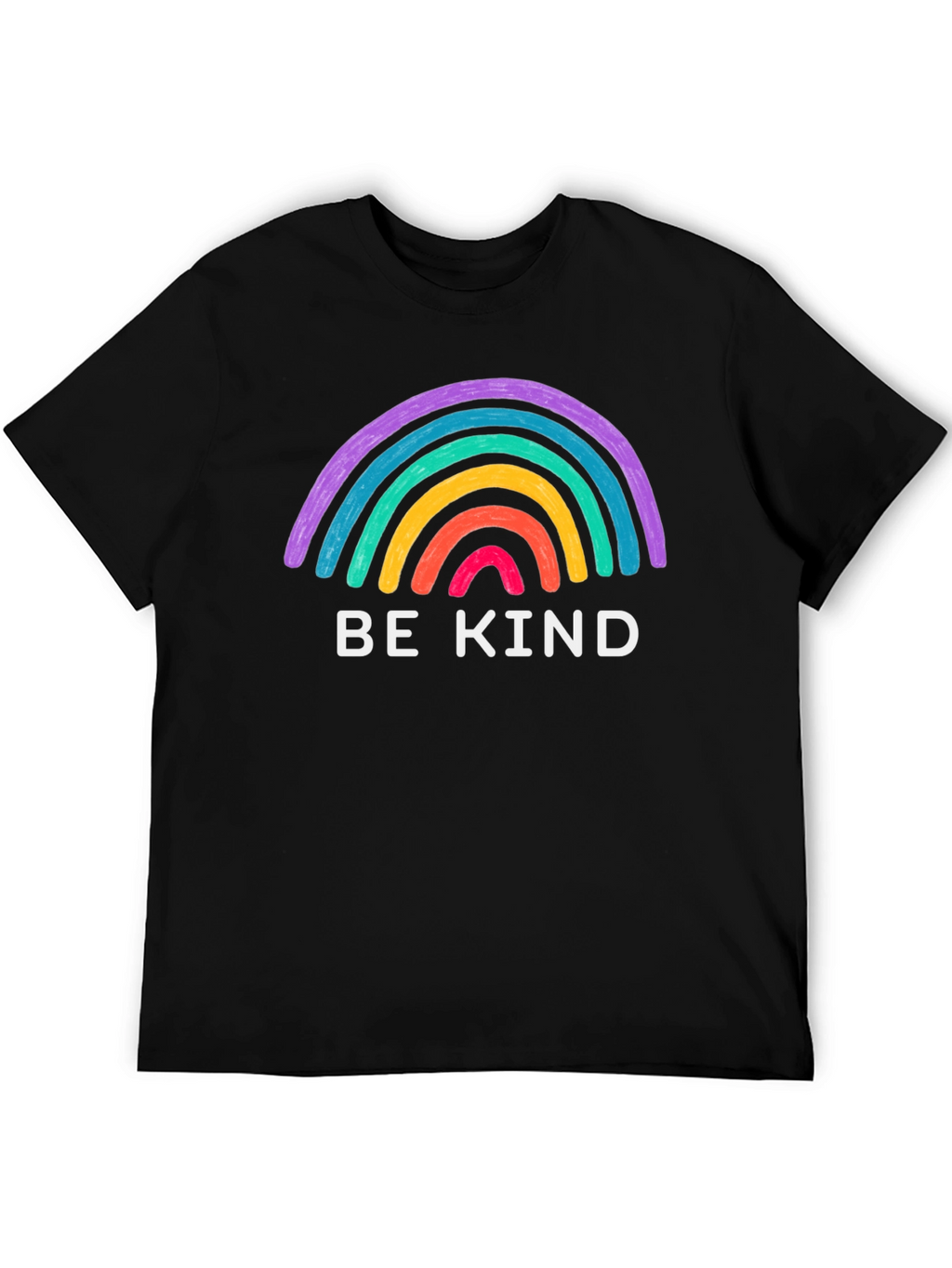 Be Kind Rainbow Graphic Tee - Black T-Shirt