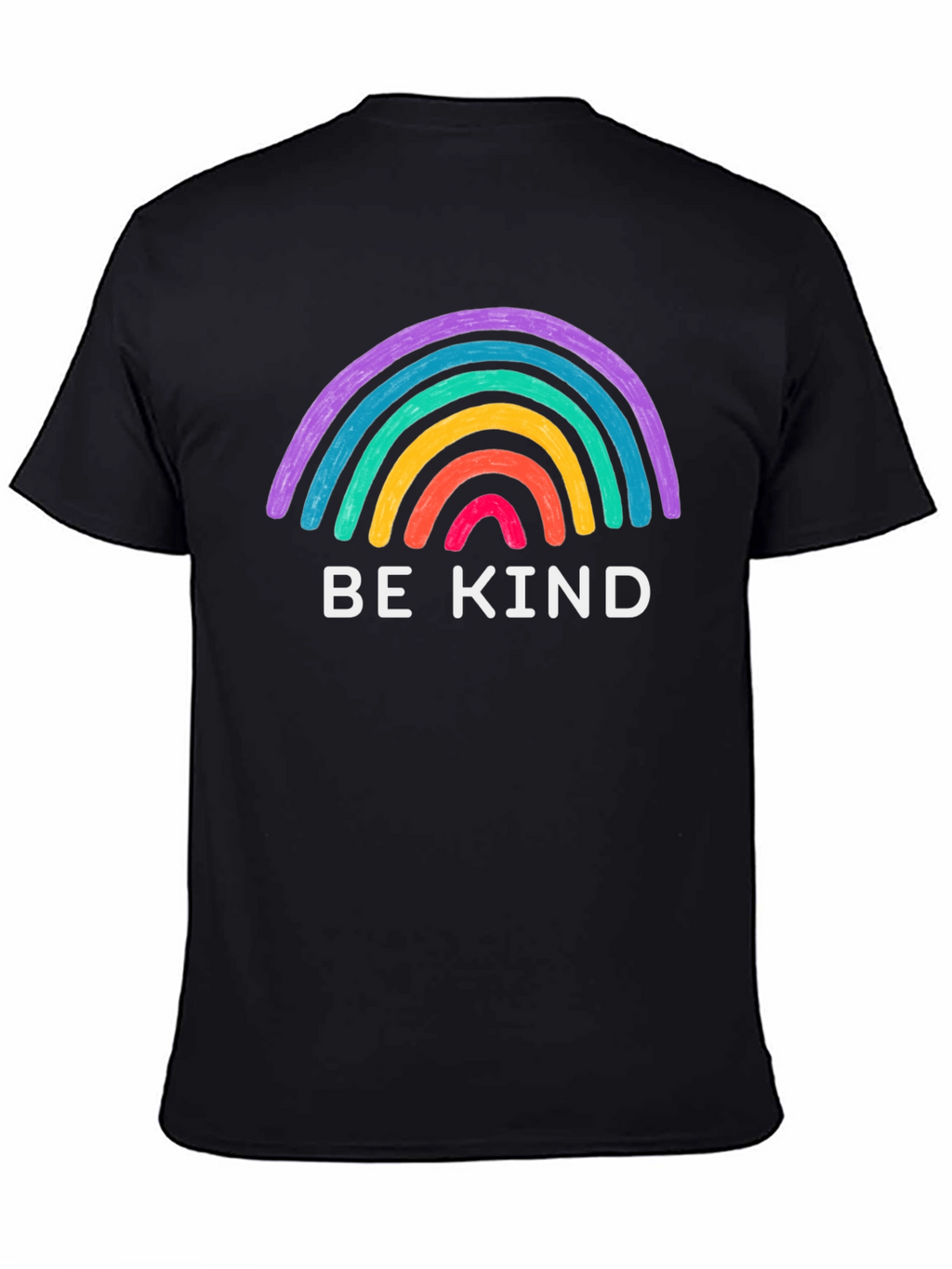 Be Kind Rainbow Graphic Tee - Black T-Shirt