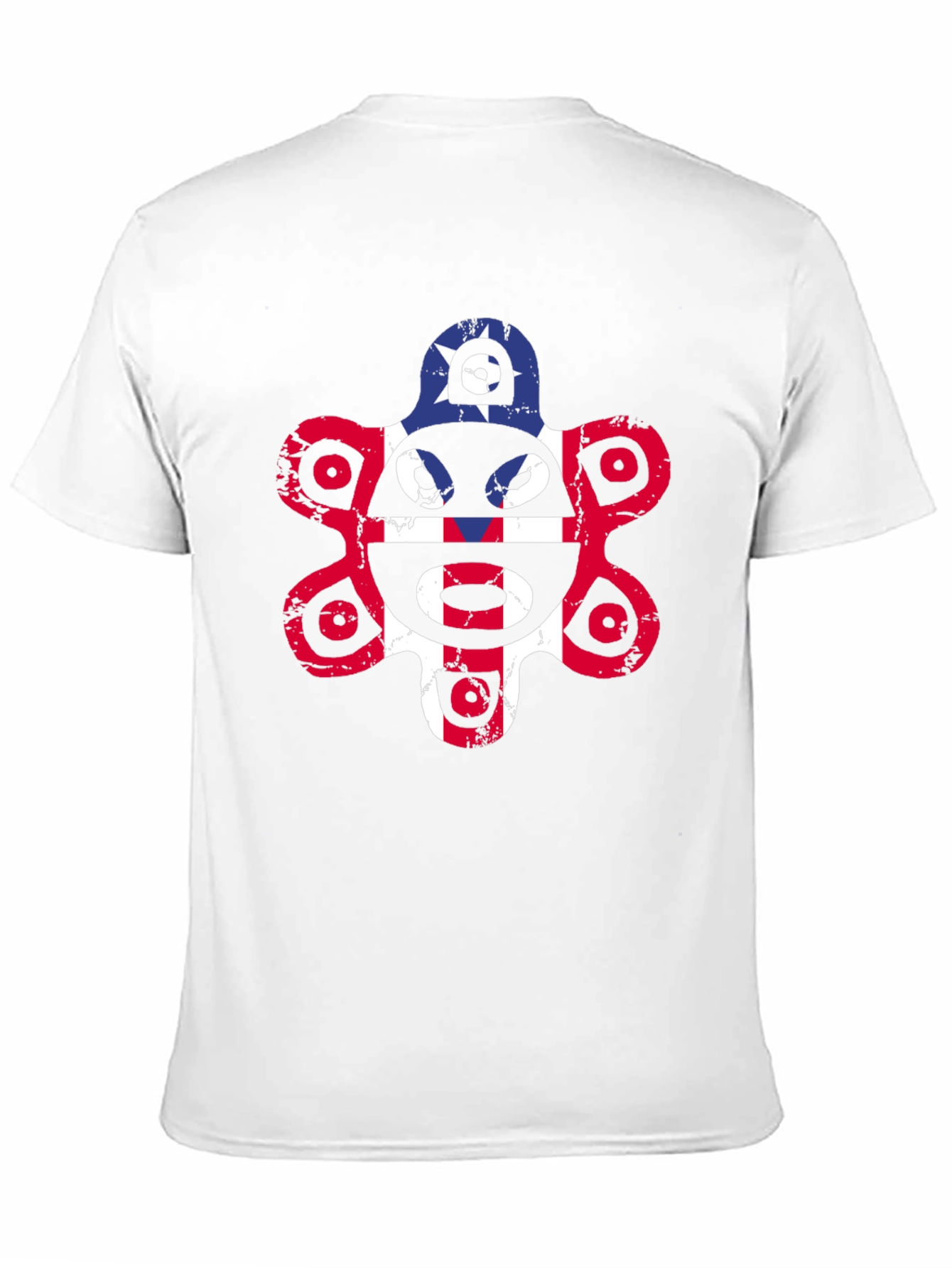 Coqui Taino Puerto Rico Flag Distressed Graphic T-Shirt