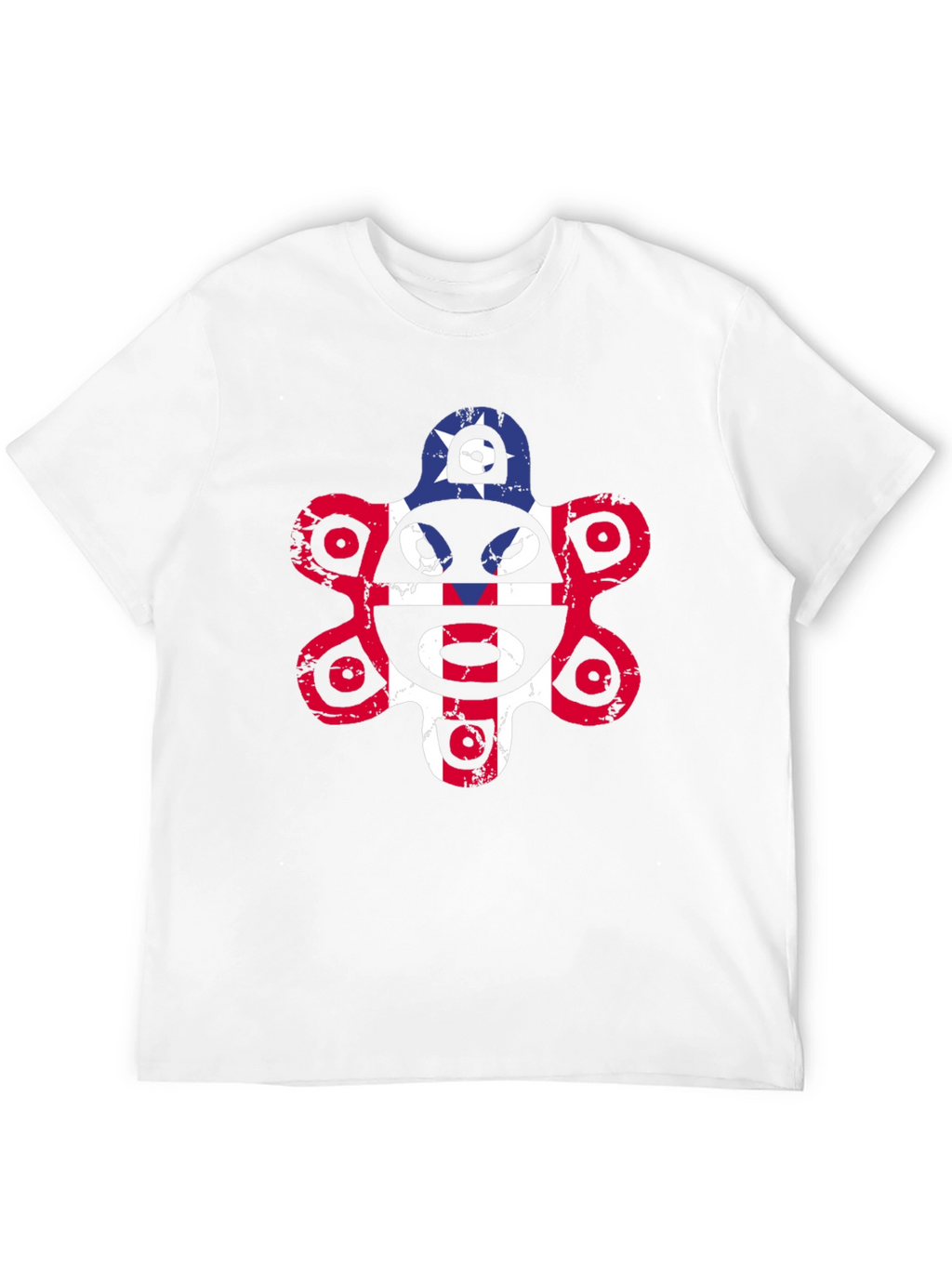 Coqui Taino Puerto Rico Flag Distressed Graphic T-Shirt