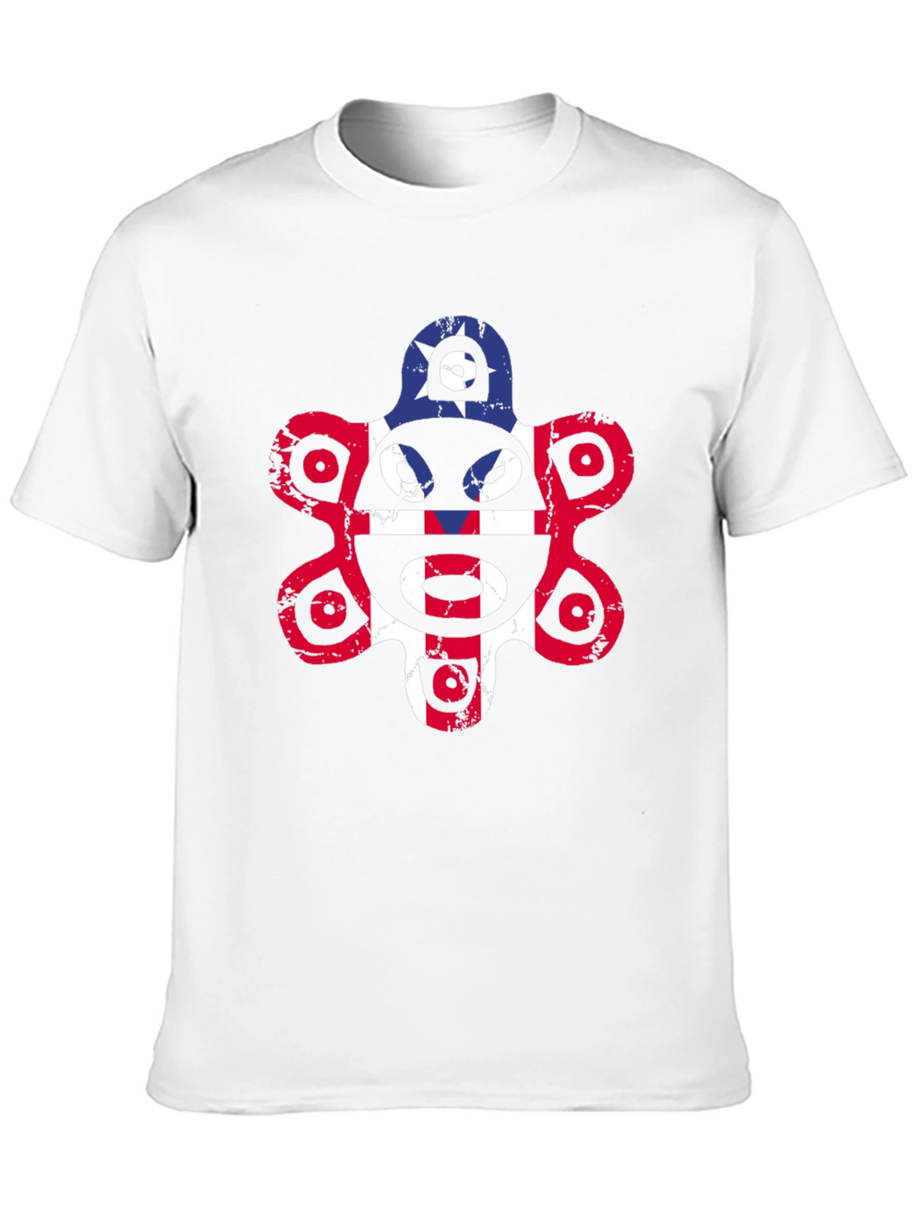 Coqui Taino Puerto Rico Flag Distressed Graphic T-Shirt