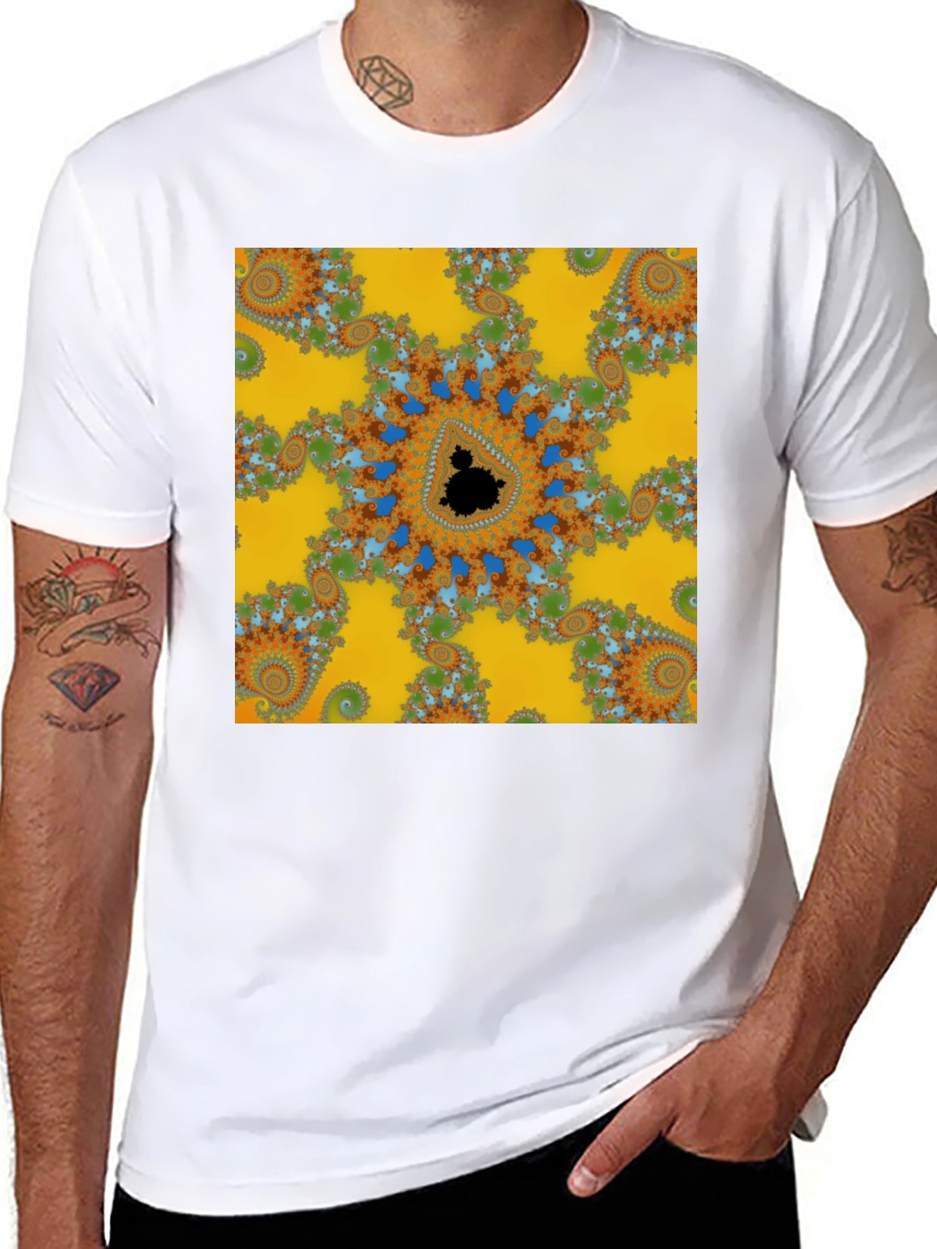 Fractal Pattern T-Shirt - Eye-Catching Design