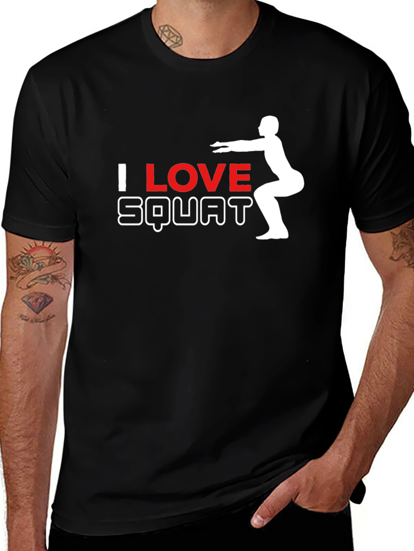 I Love Squats Black T-Shirt