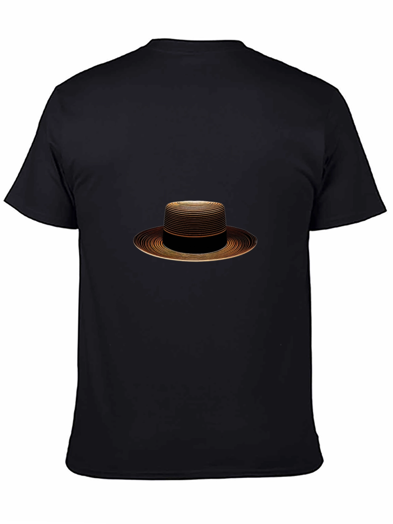 Stylish Boater Hat Graphic T-Shirt