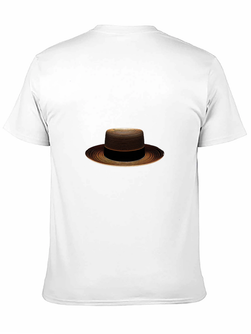 Stylish Boater Hat Graphic T-Shirt