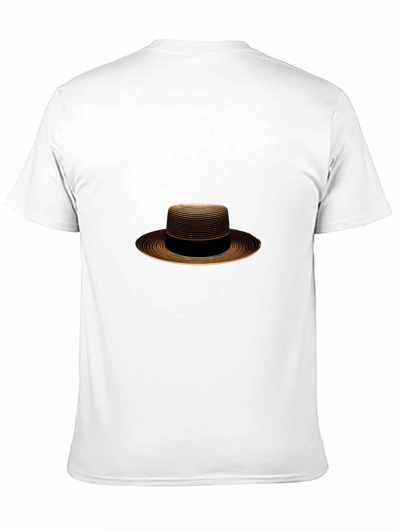 Stylish Boater Hat Graphic T-Shirt