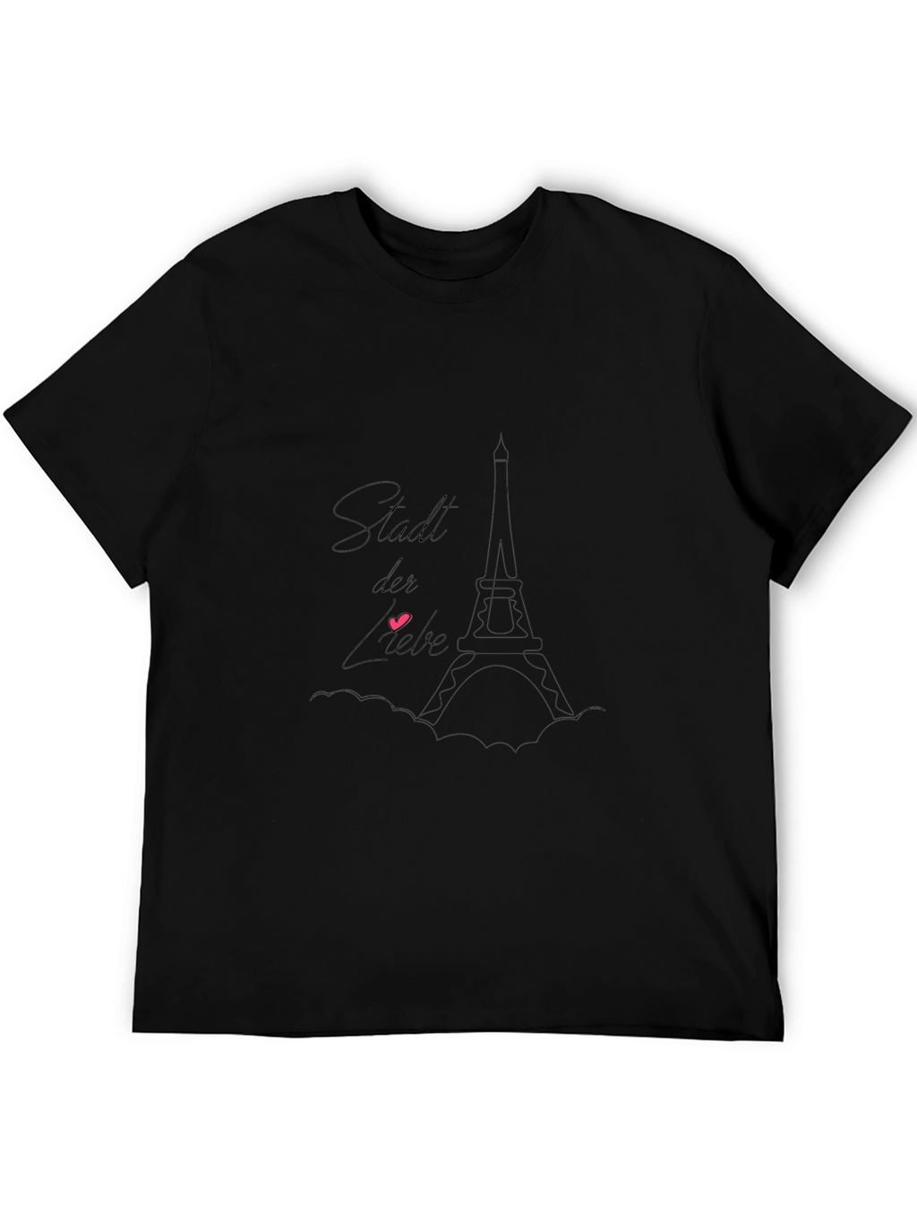 Paris Love City Black T-Shirt