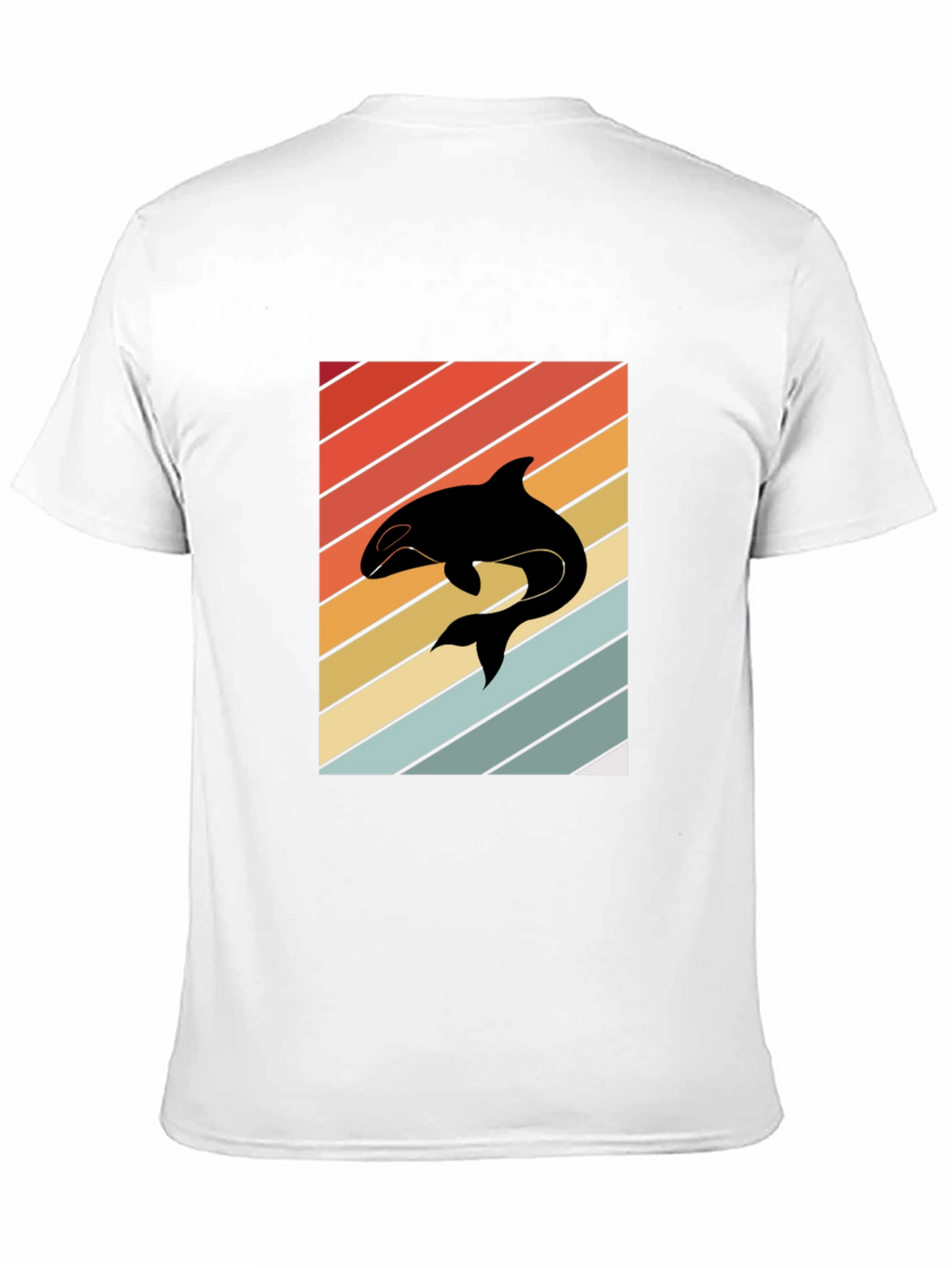 Retro Orca Whale T-Shirt Black