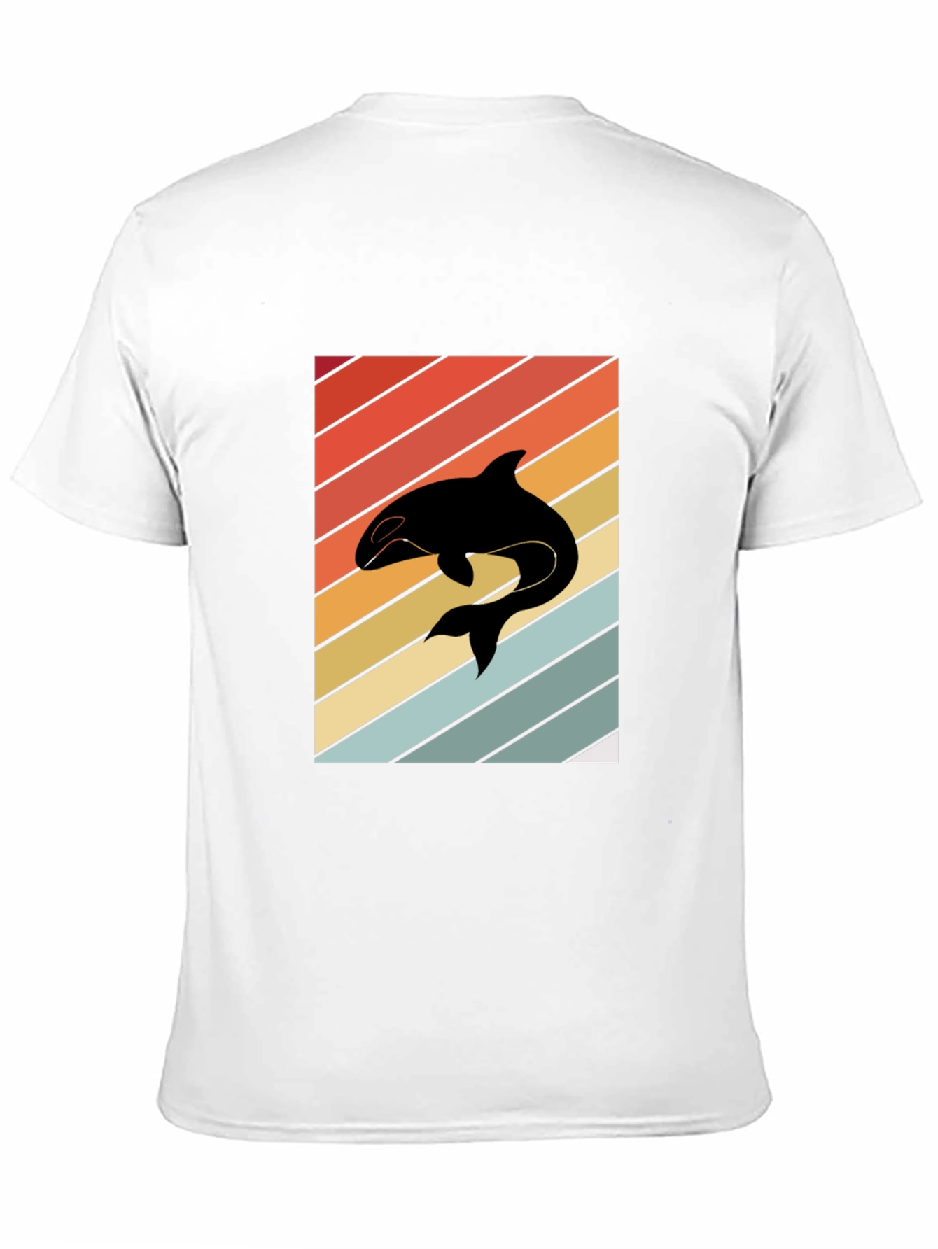 Retro Orca Whale T-Shirt Black