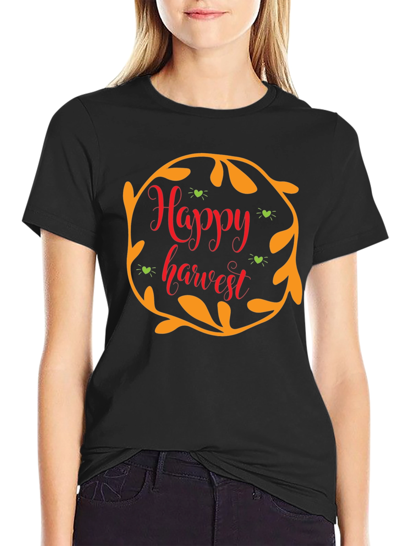Happy Harvest Black T-Shirt