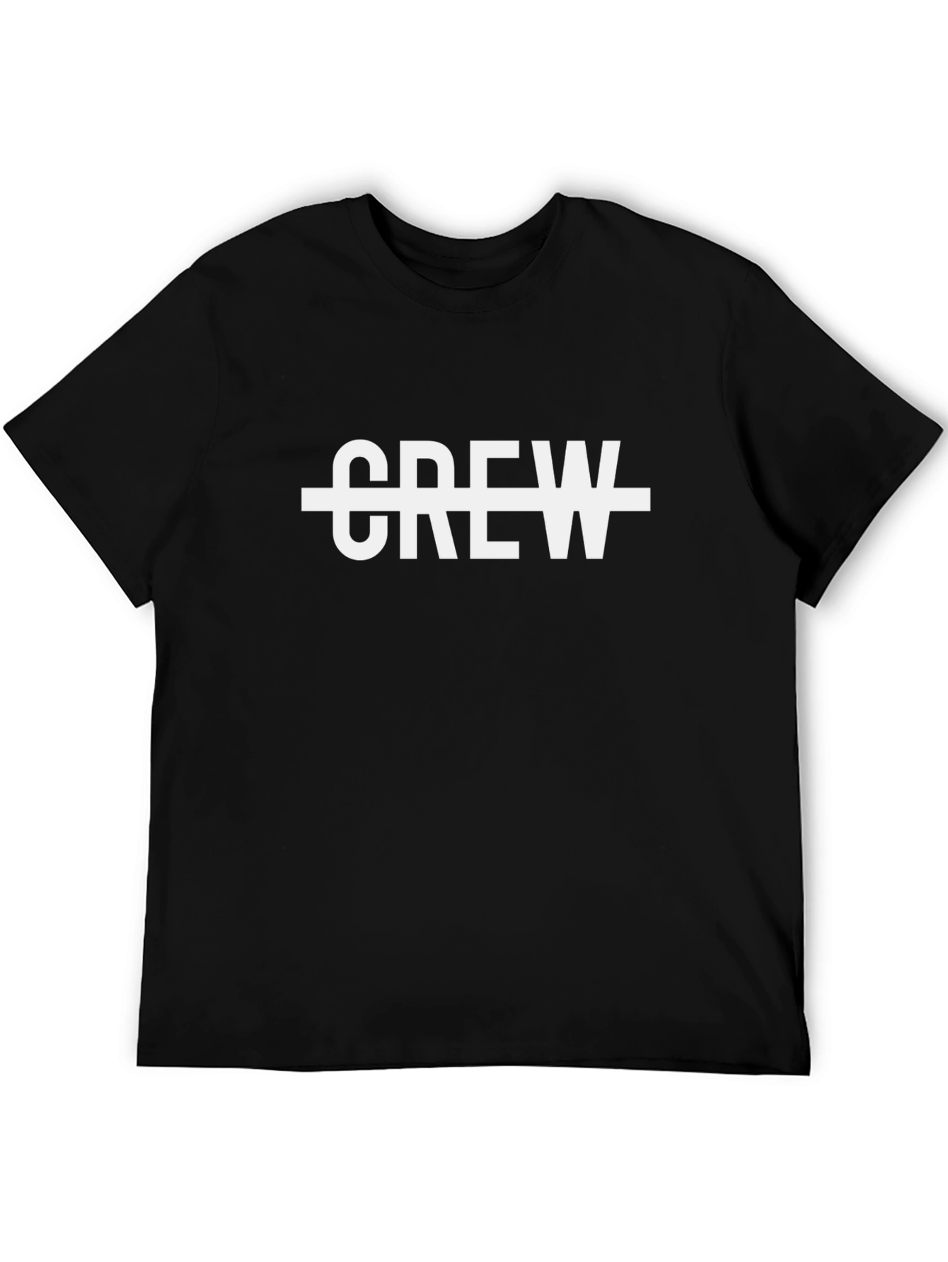 Crew Graphic Tee - Black Casual T-Shirt