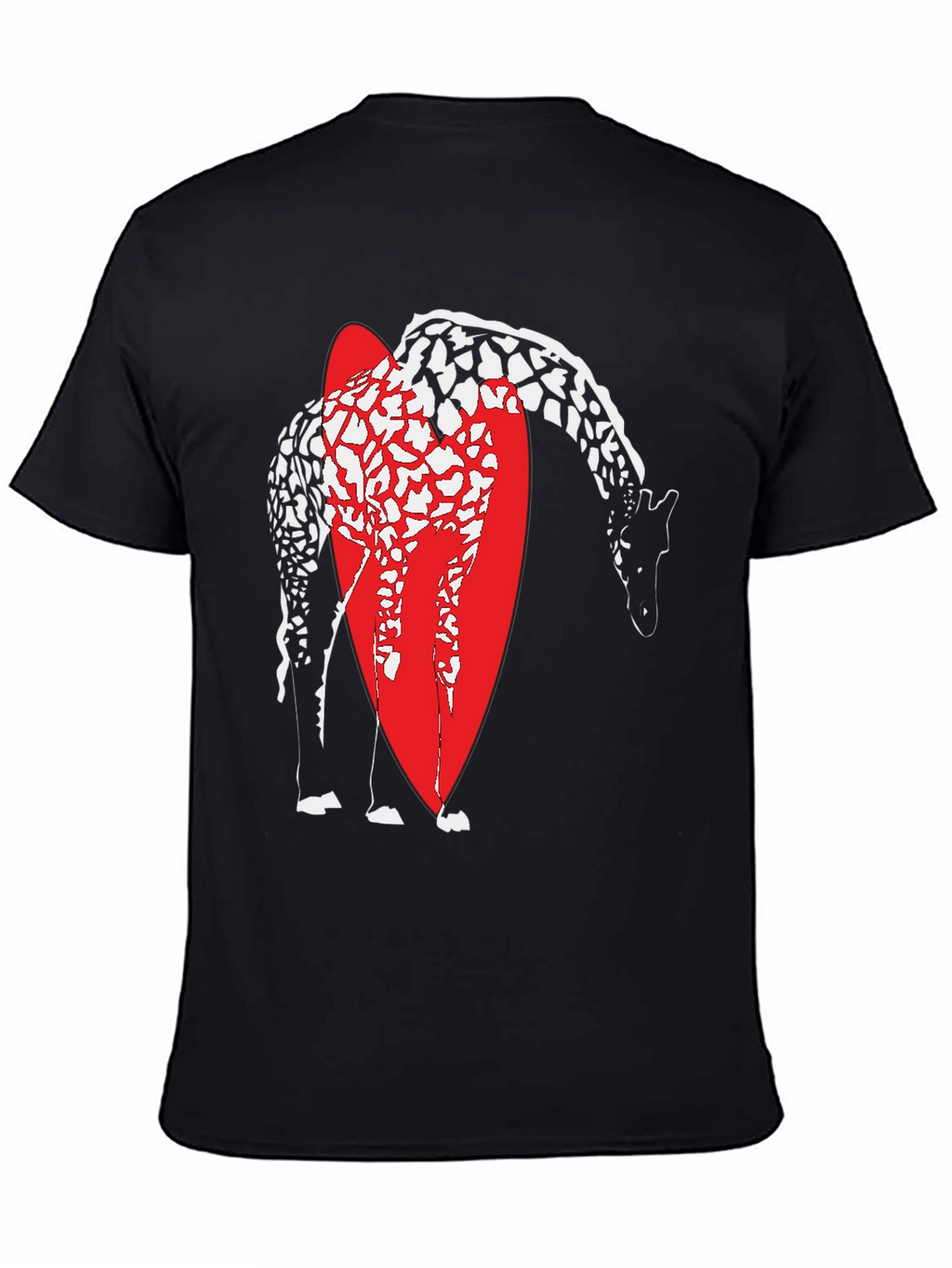 Giraffe Graphic Tee - Stylish Mens Black T-Shirt