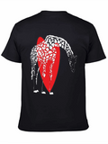 Giraffe Graphic Tee - Stylish Mens Black T-Shirt