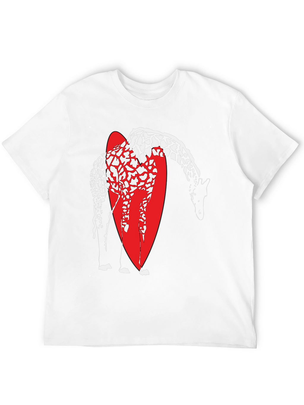 Giraffe Graphic Tee - Stylish Mens Black T-Shirt
