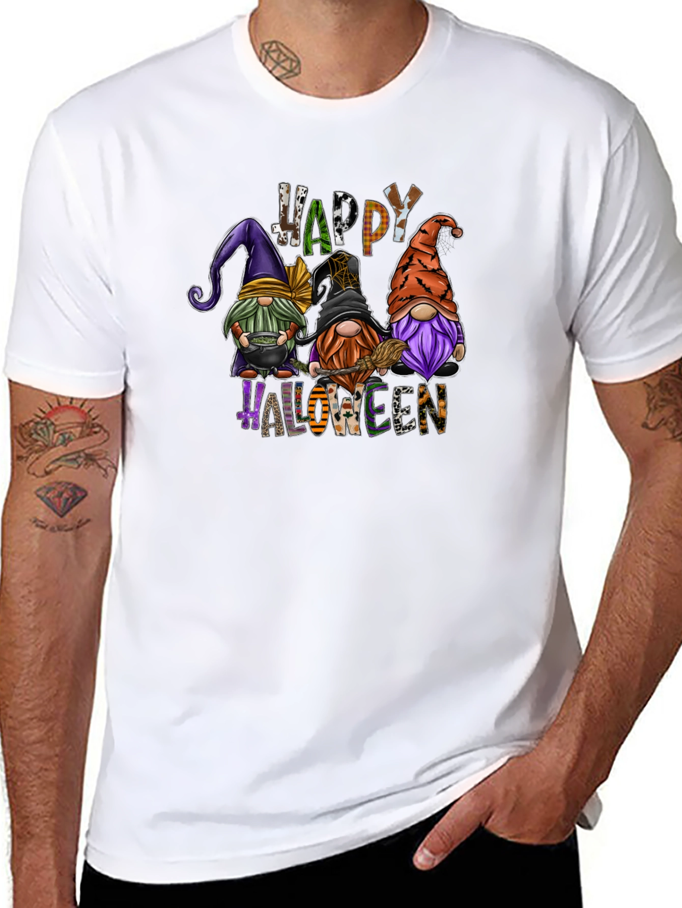 Happy Halloween Gnomes Graphic T-Shirt