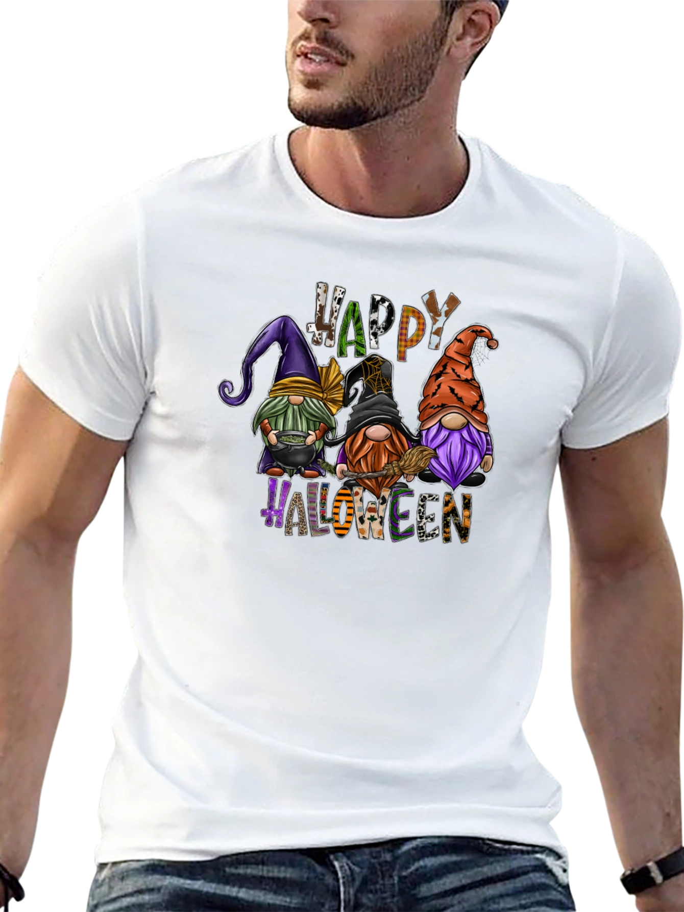 Happy Halloween Gnomes Graphic T-Shirt