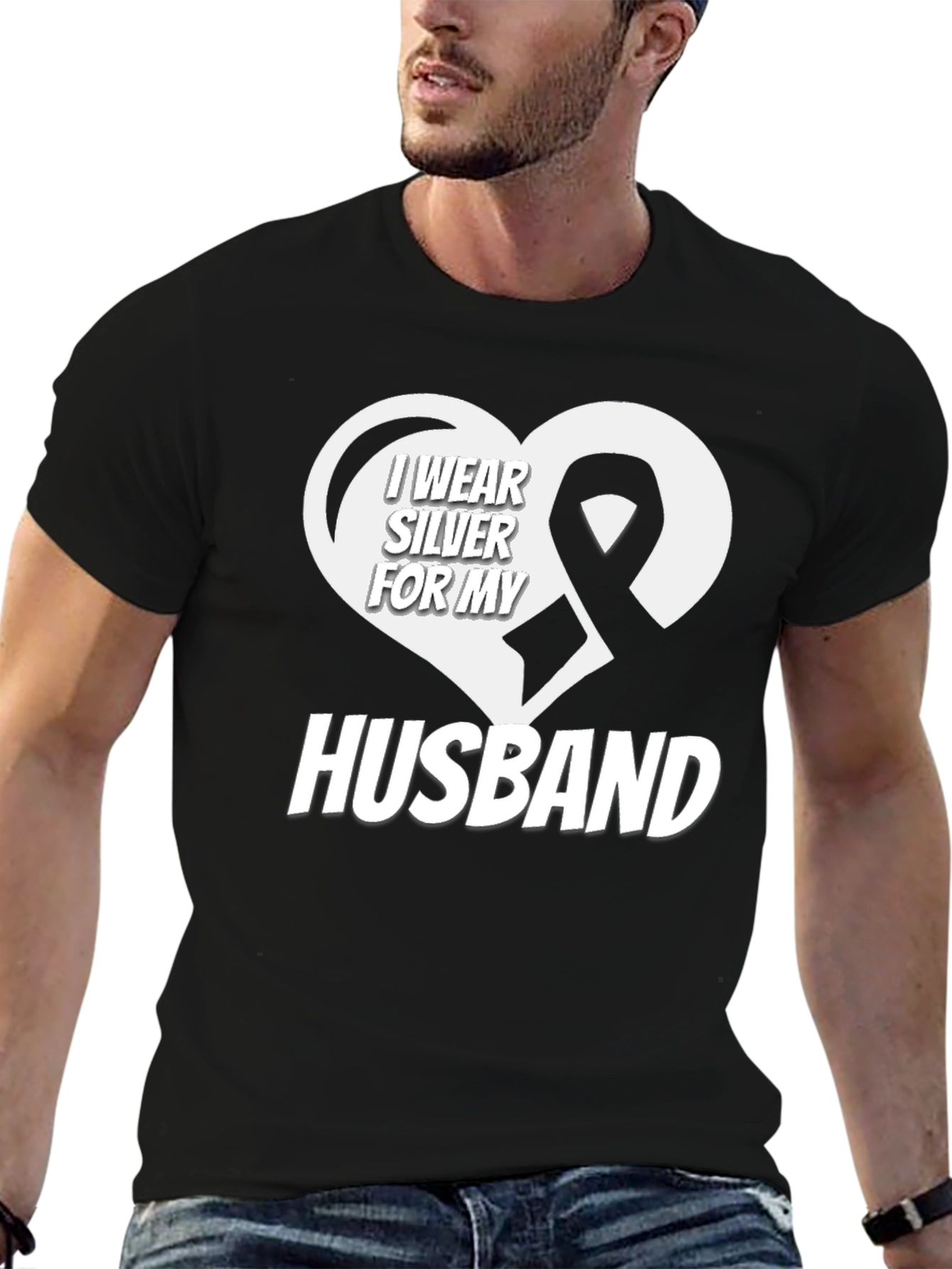I Wear Silver for My Husband T-Shirt
