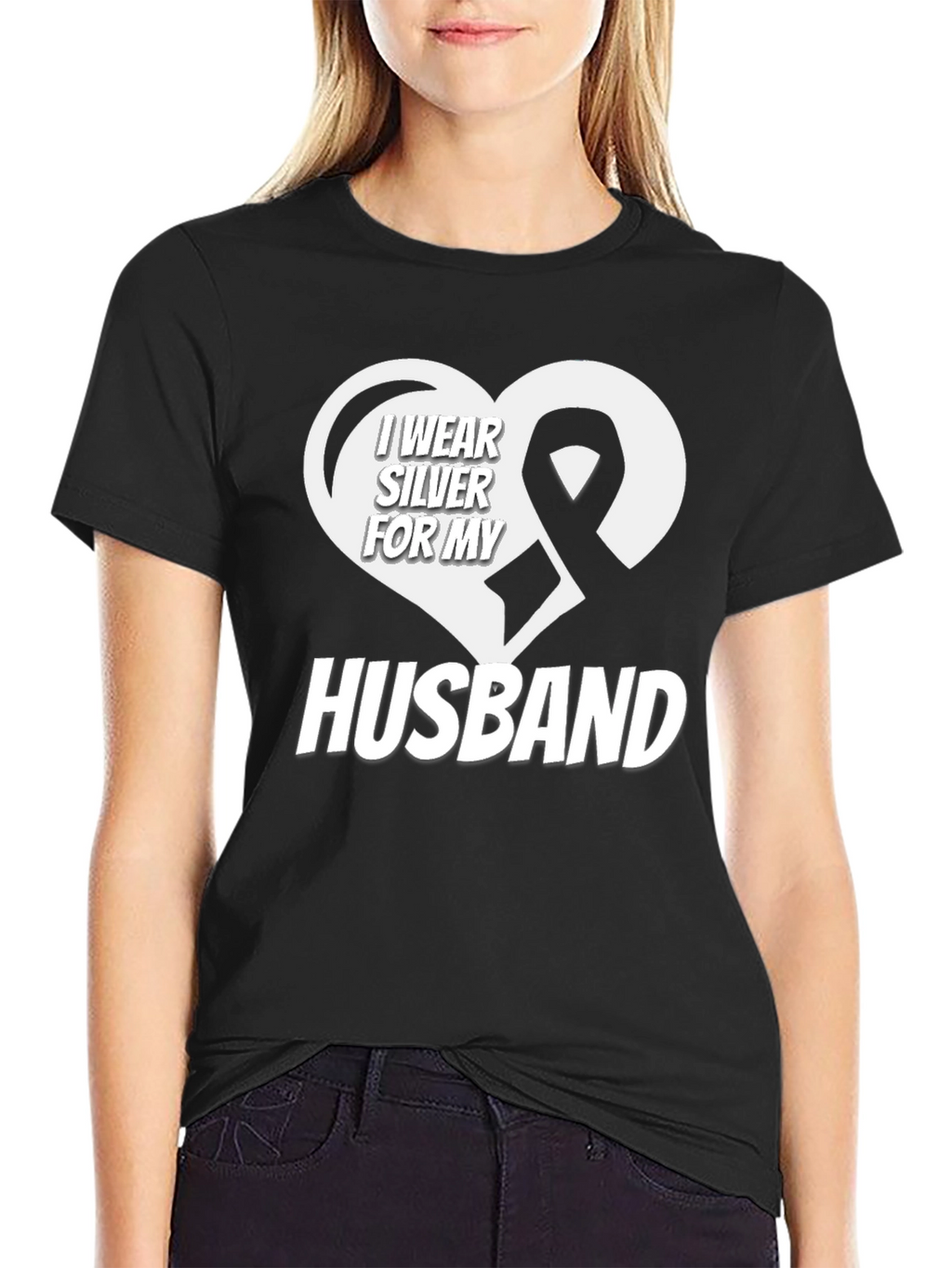I Wear Silver for My Husband T-Shirt