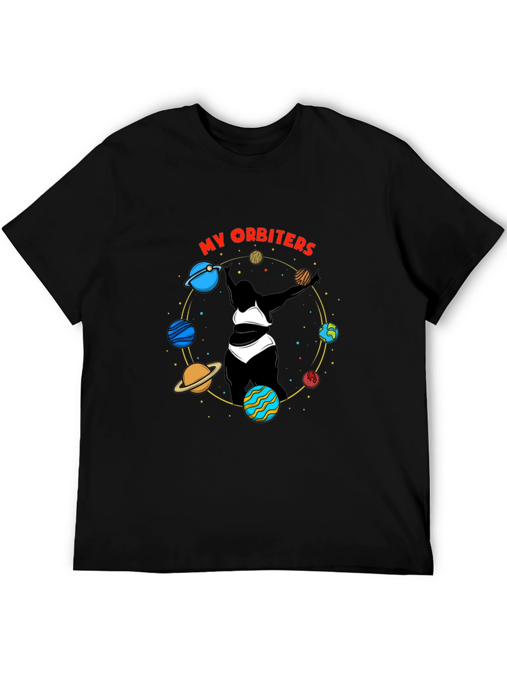 My Orbiters Graphic Black T-Shirt