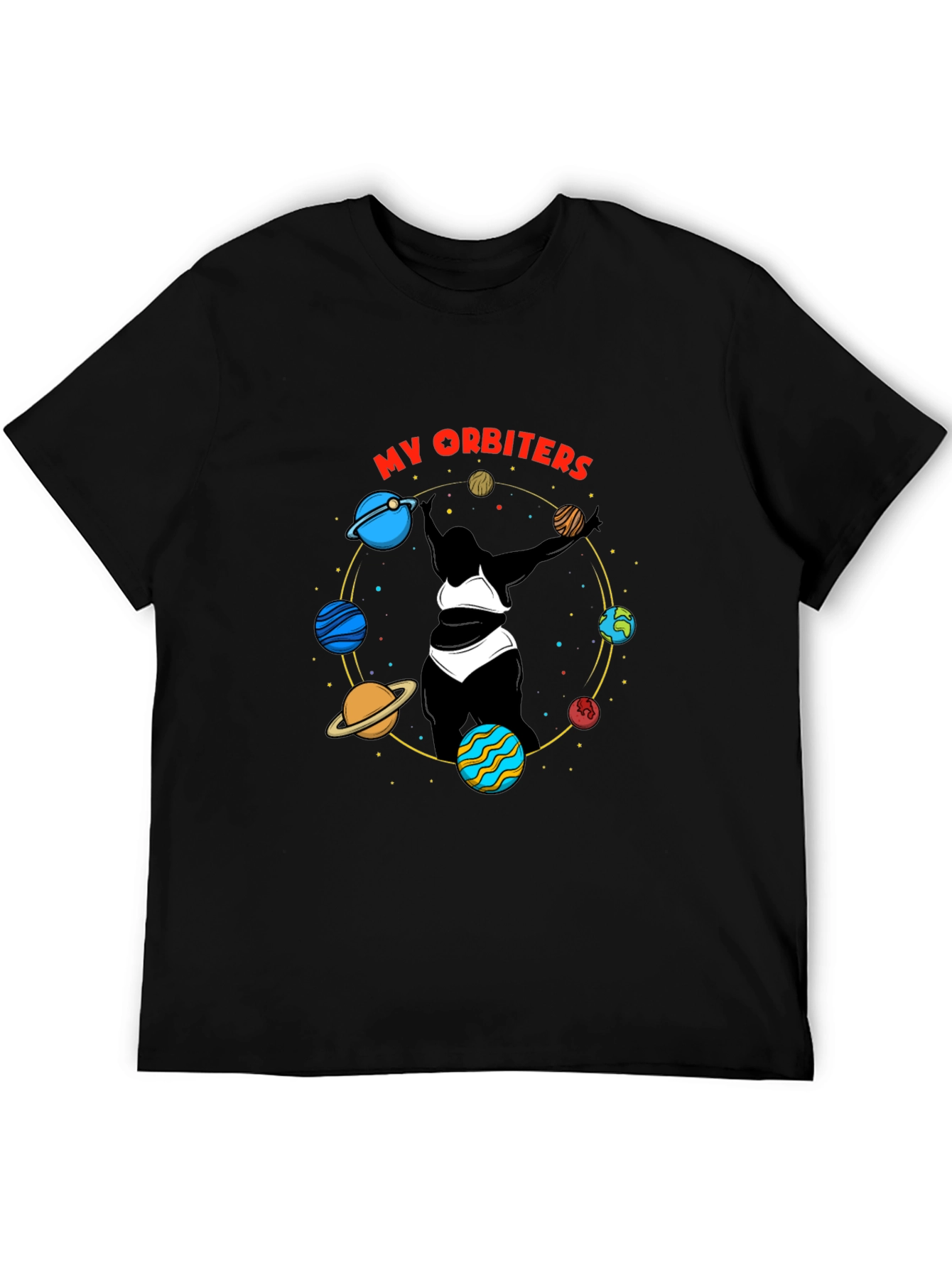 My Orbiters Graphic Black T-Shirt
