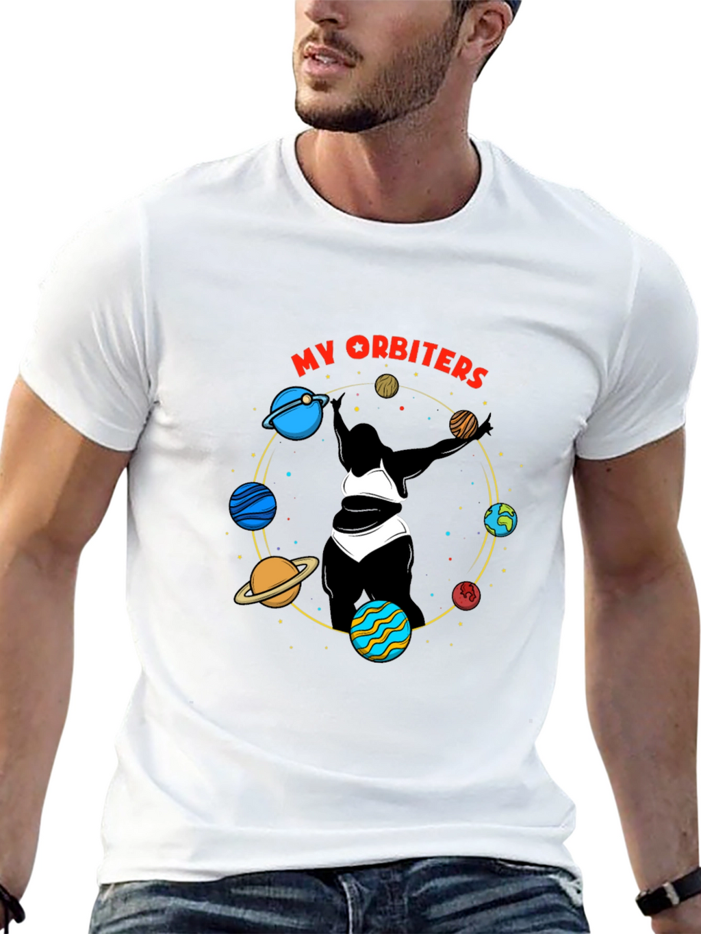 My Orbiters Graphic Black T-Shirt