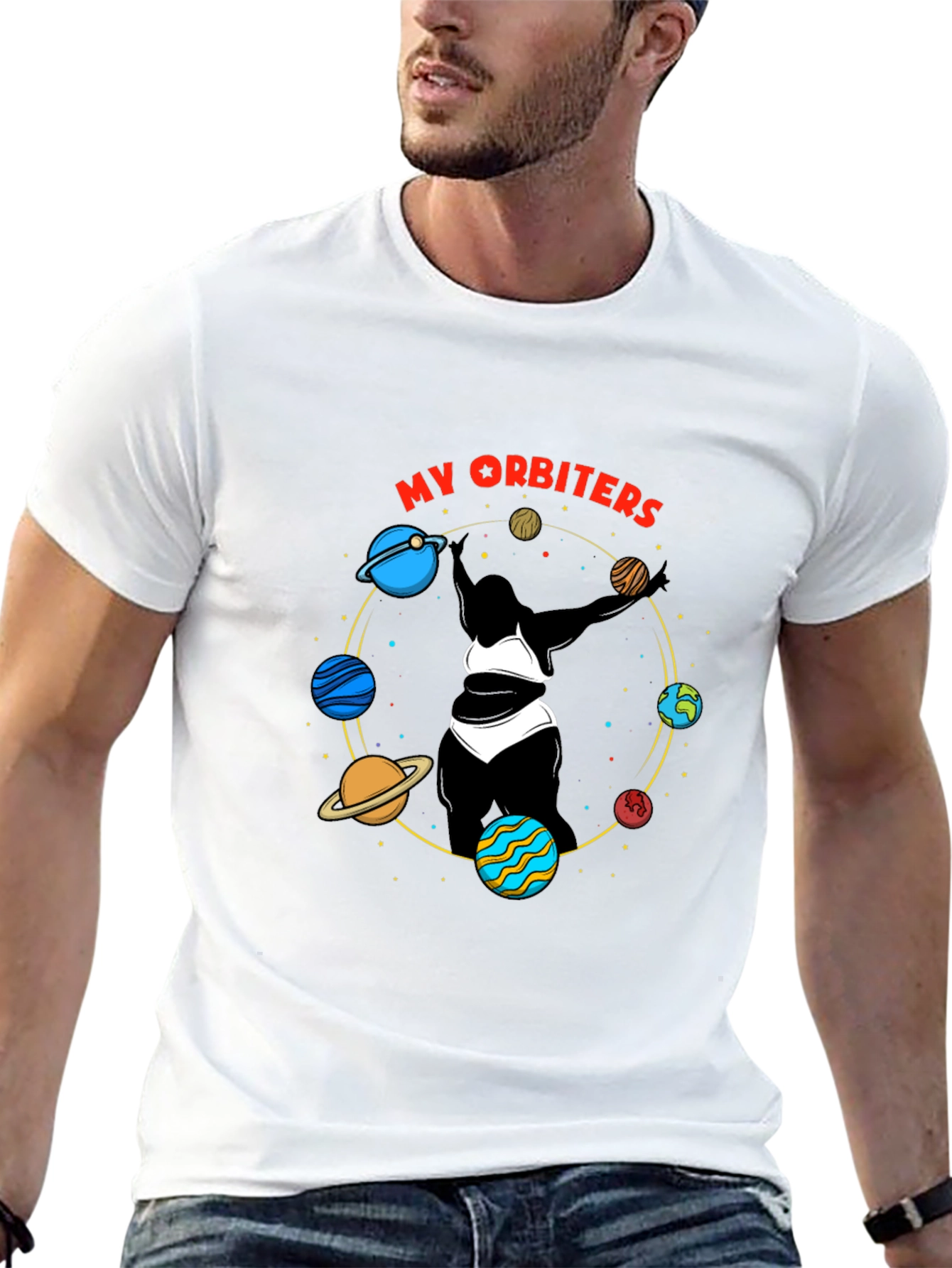 My Orbiters Graphic Black T-Shirt