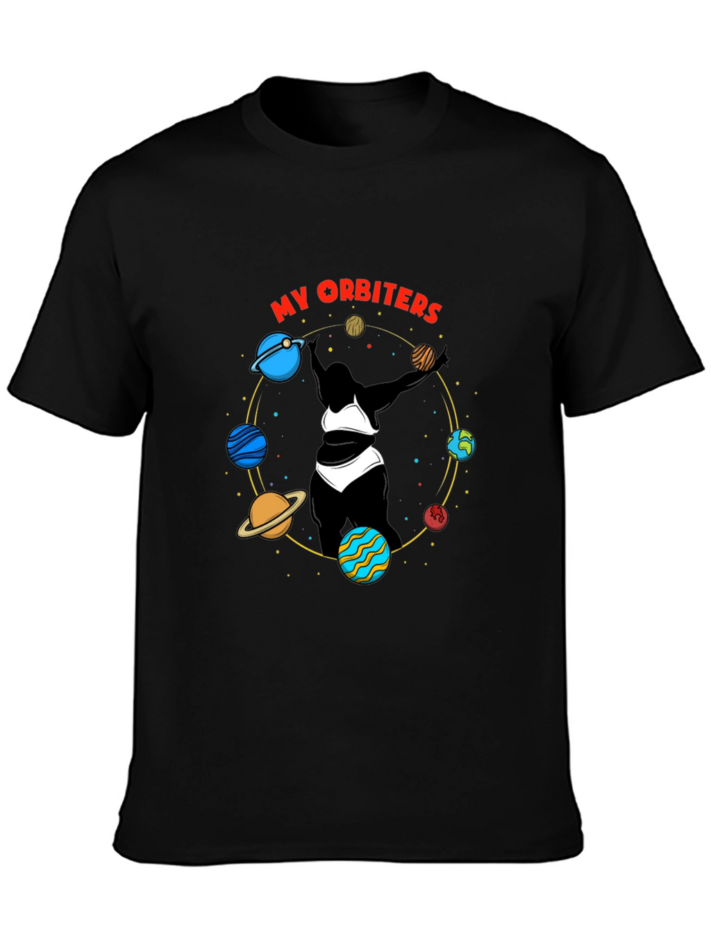 My Orbiters Graphic Black T-Shirt