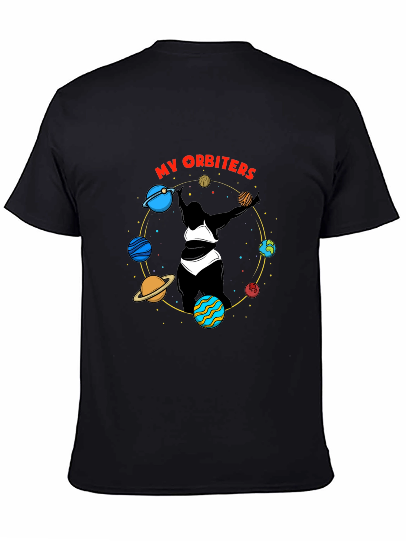 My Orbiters Graphic Black T-Shirt
