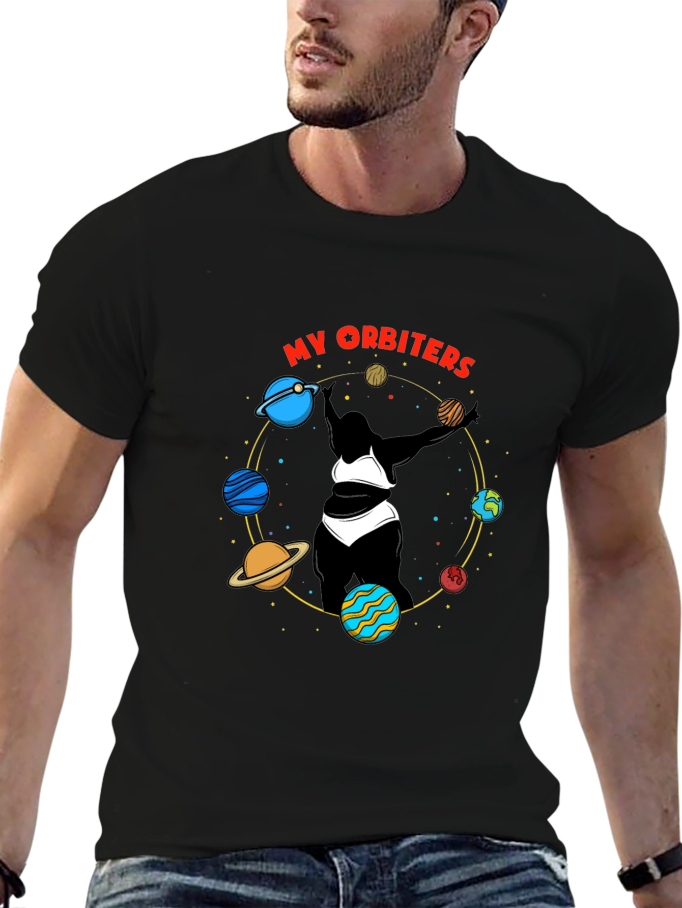My Orbiters Graphic Black T-Shirt
