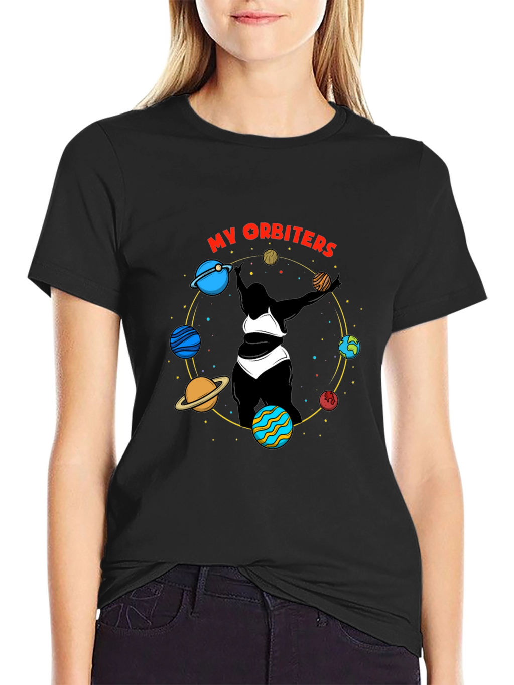 My Orbiters Graphic Black T-Shirt