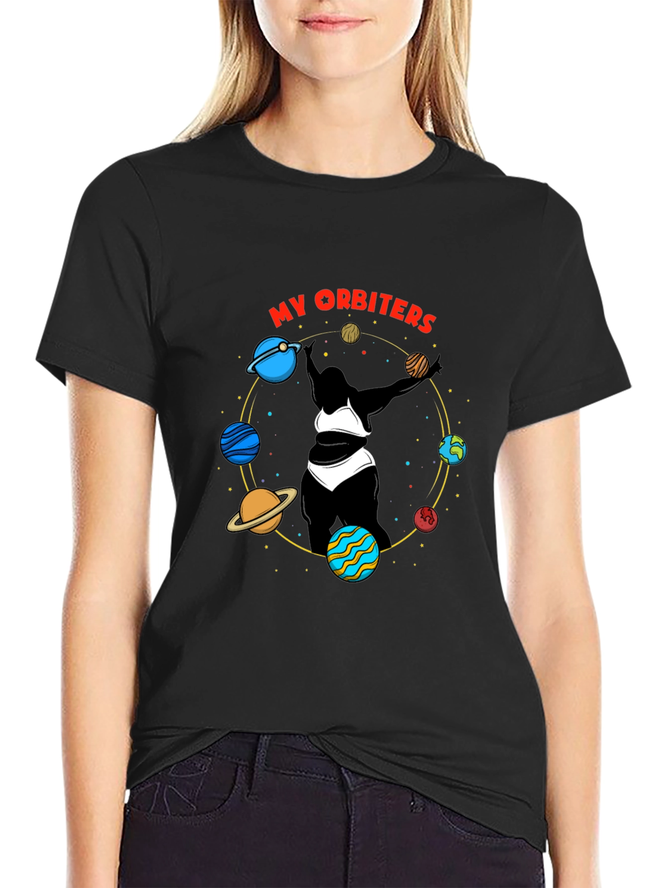 My Orbiters Graphic Black T-Shirt