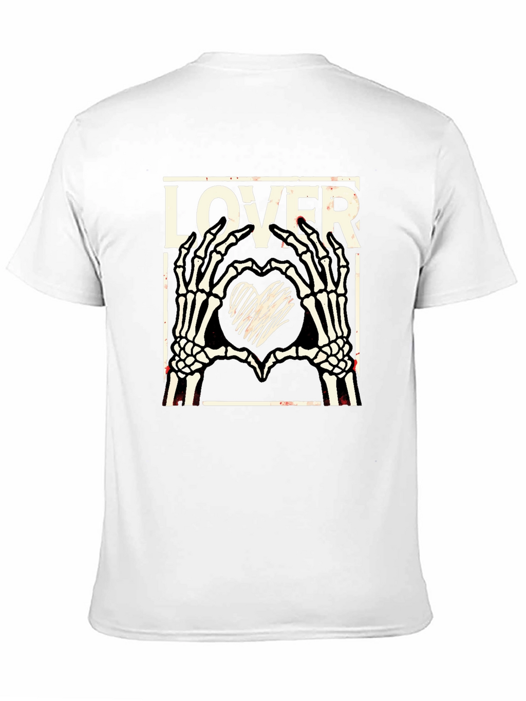 Lover Skeleton Hands Heart T-Shirt - Gothic Black Tee