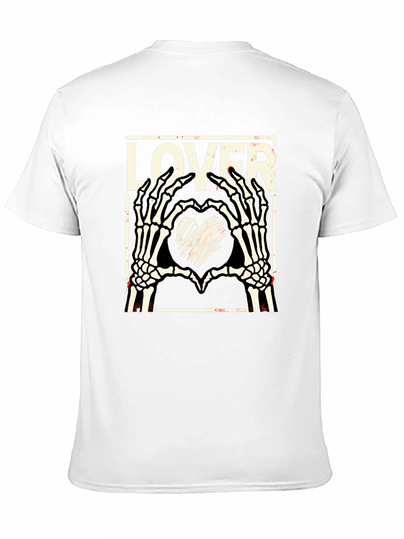Lover Skeleton Hands Heart T-Shirt - Gothic Black Tee