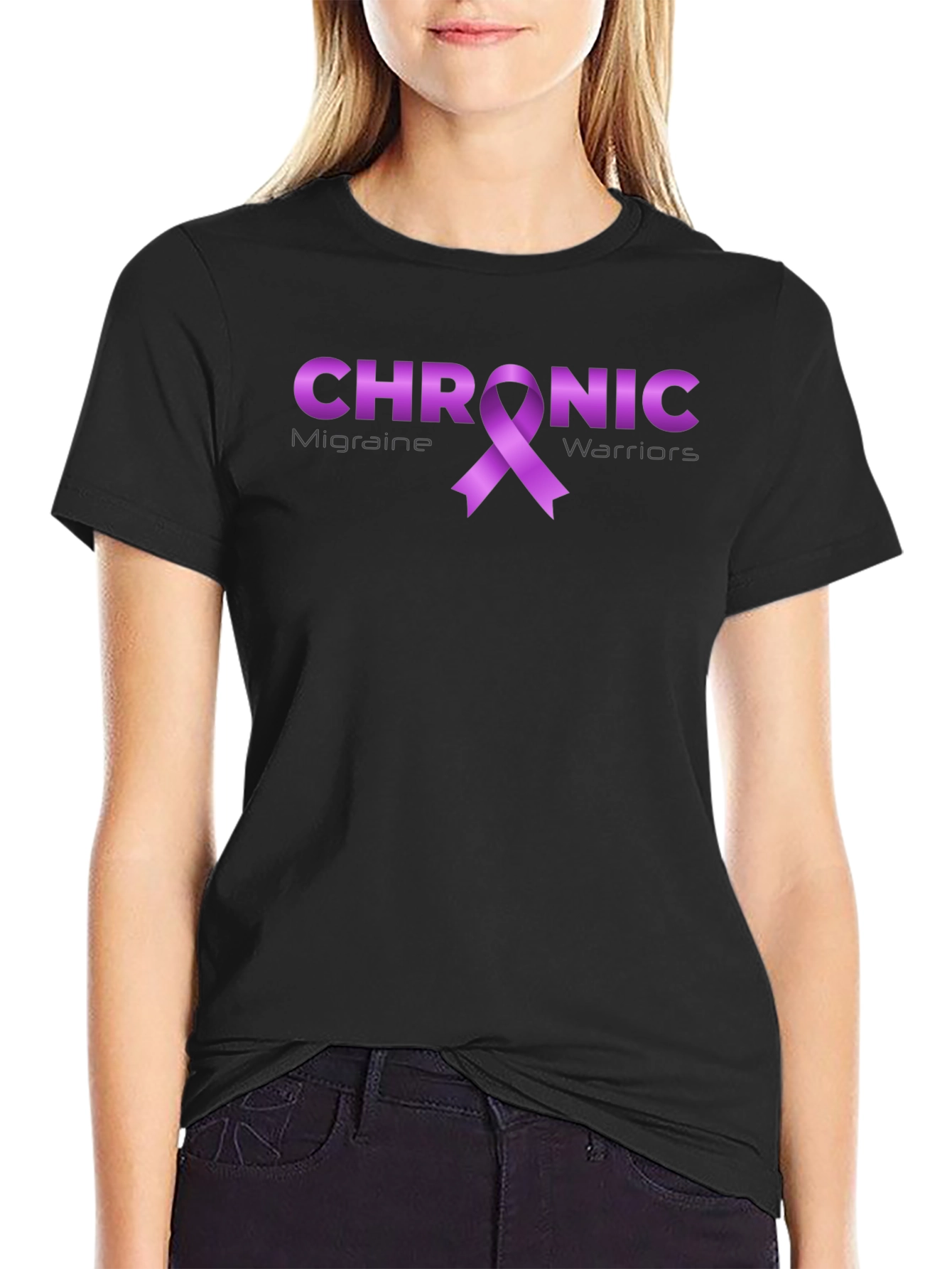 Migraine Awareness Ribbon T-Shirt - Chronic Warriors