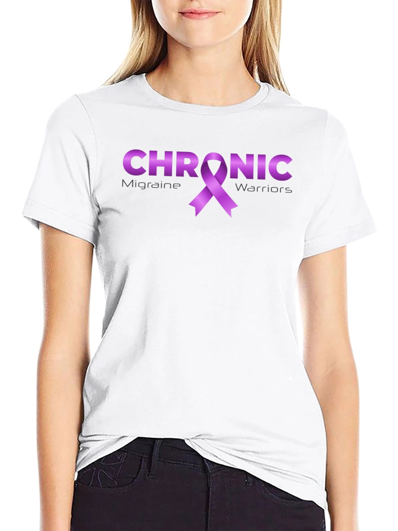 Migraine Awareness Ribbon T-Shirt - Chronic Warriors