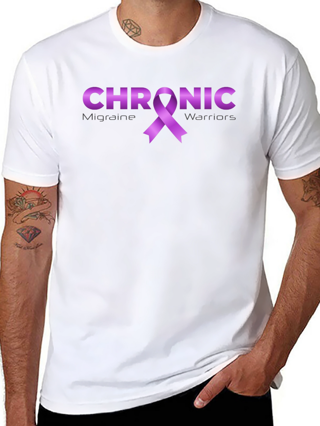 Migraine Awareness Ribbon T-Shirt - Chronic Warriors