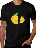 Cute Mango Graphic T-Shirt - Black