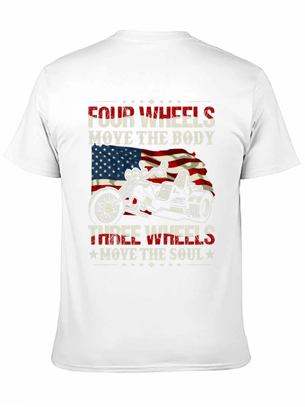 Patriotic 3-Wheel Motorcycle T-Shirt