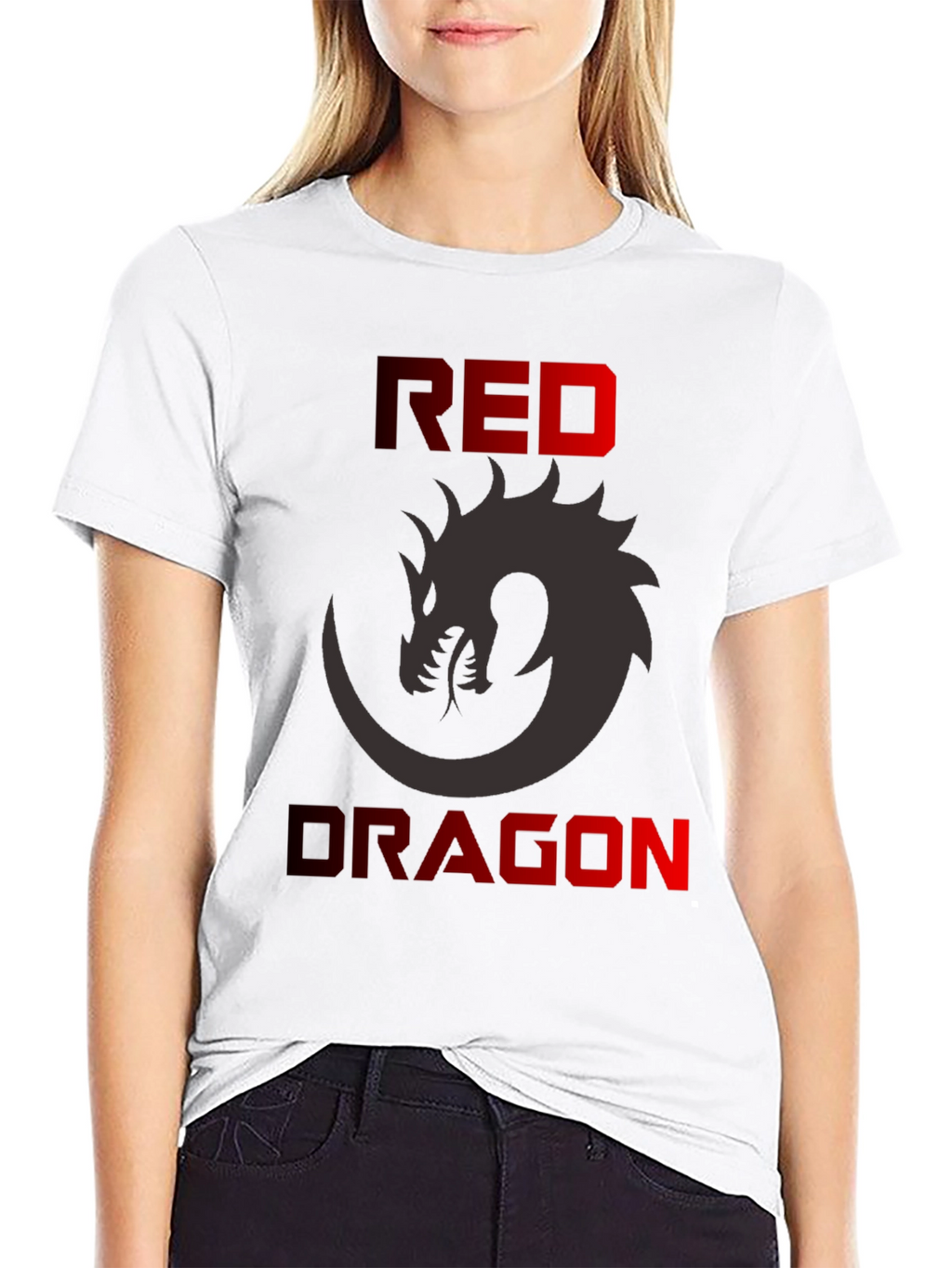 Red Dragon Graphic T-Shirt - Mens Black Tee
