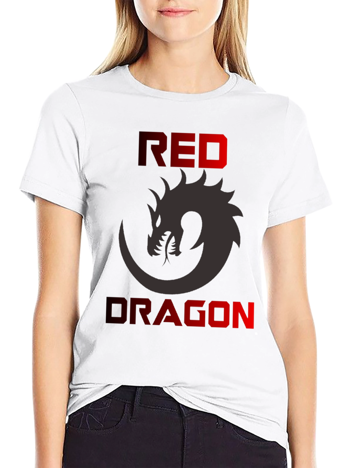 Red Dragon Graphic T-Shirt - Mens Black Tee