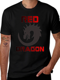 Red Dragon Graphic T-Shirt - Mens Black Tee