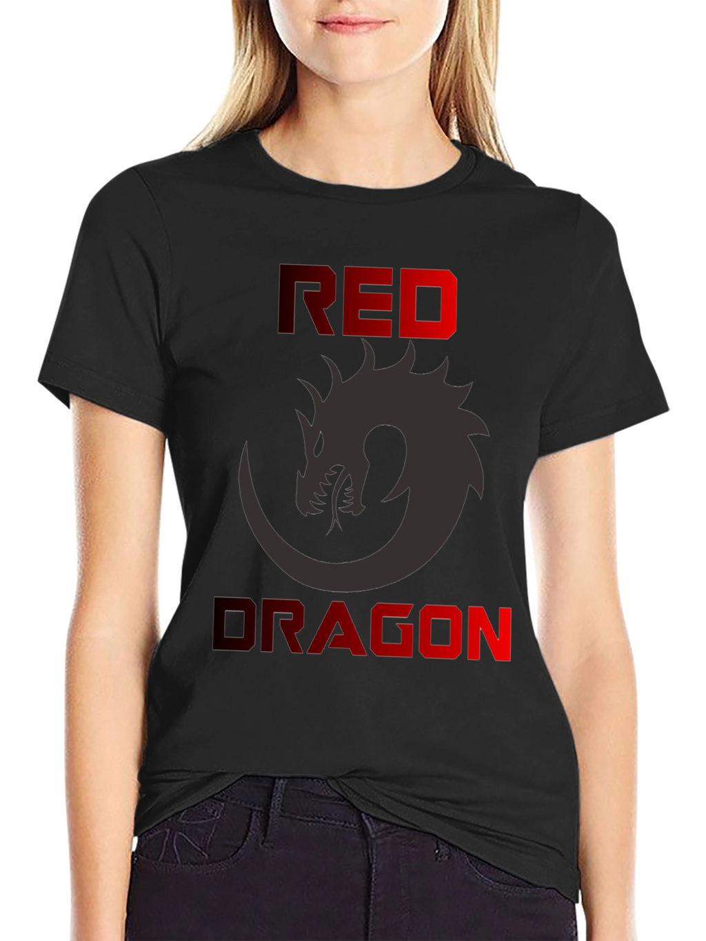 Red Dragon Graphic T-Shirt - Mens Black Tee