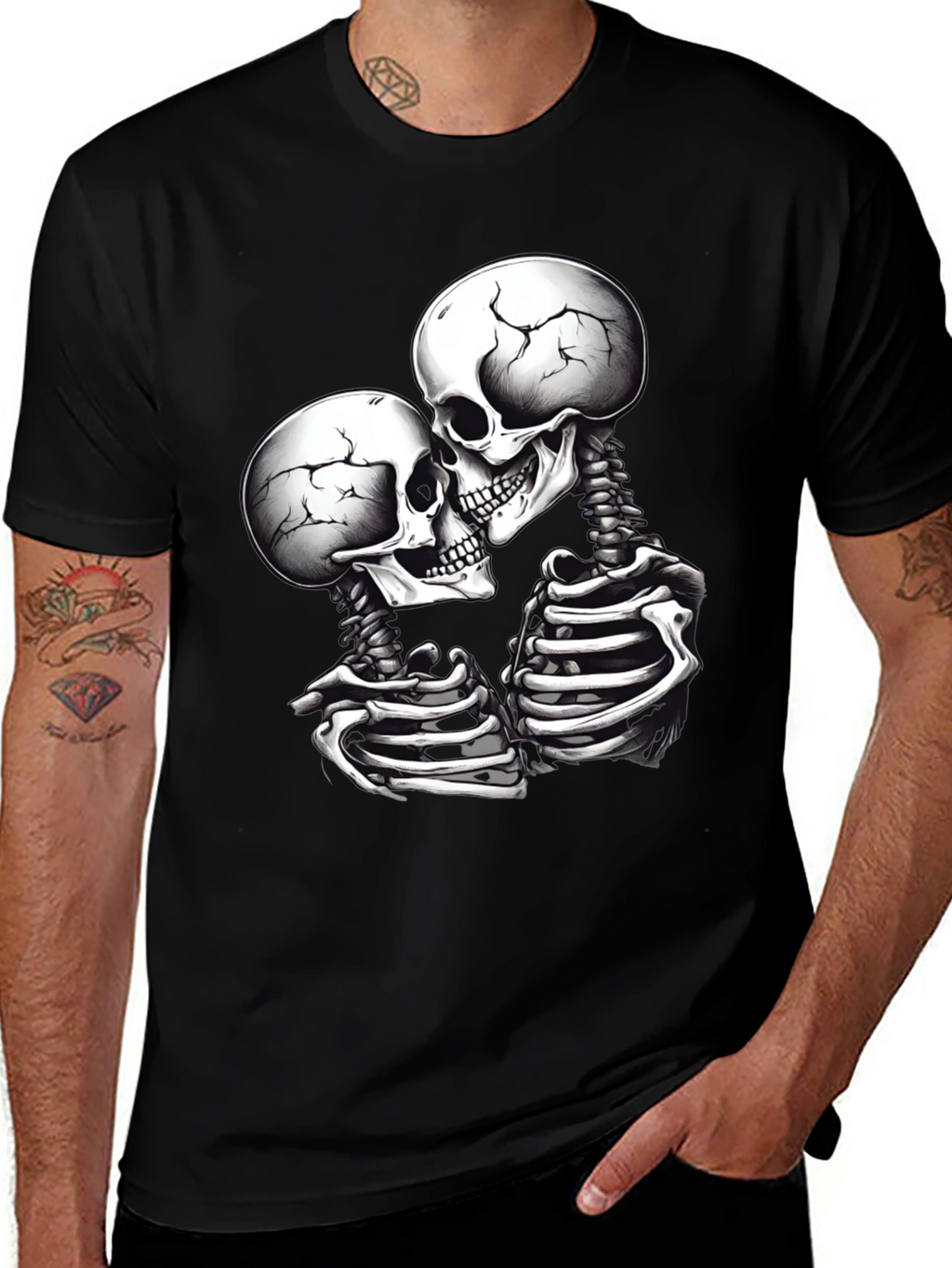Skeleton Lovers Black T-Shirt